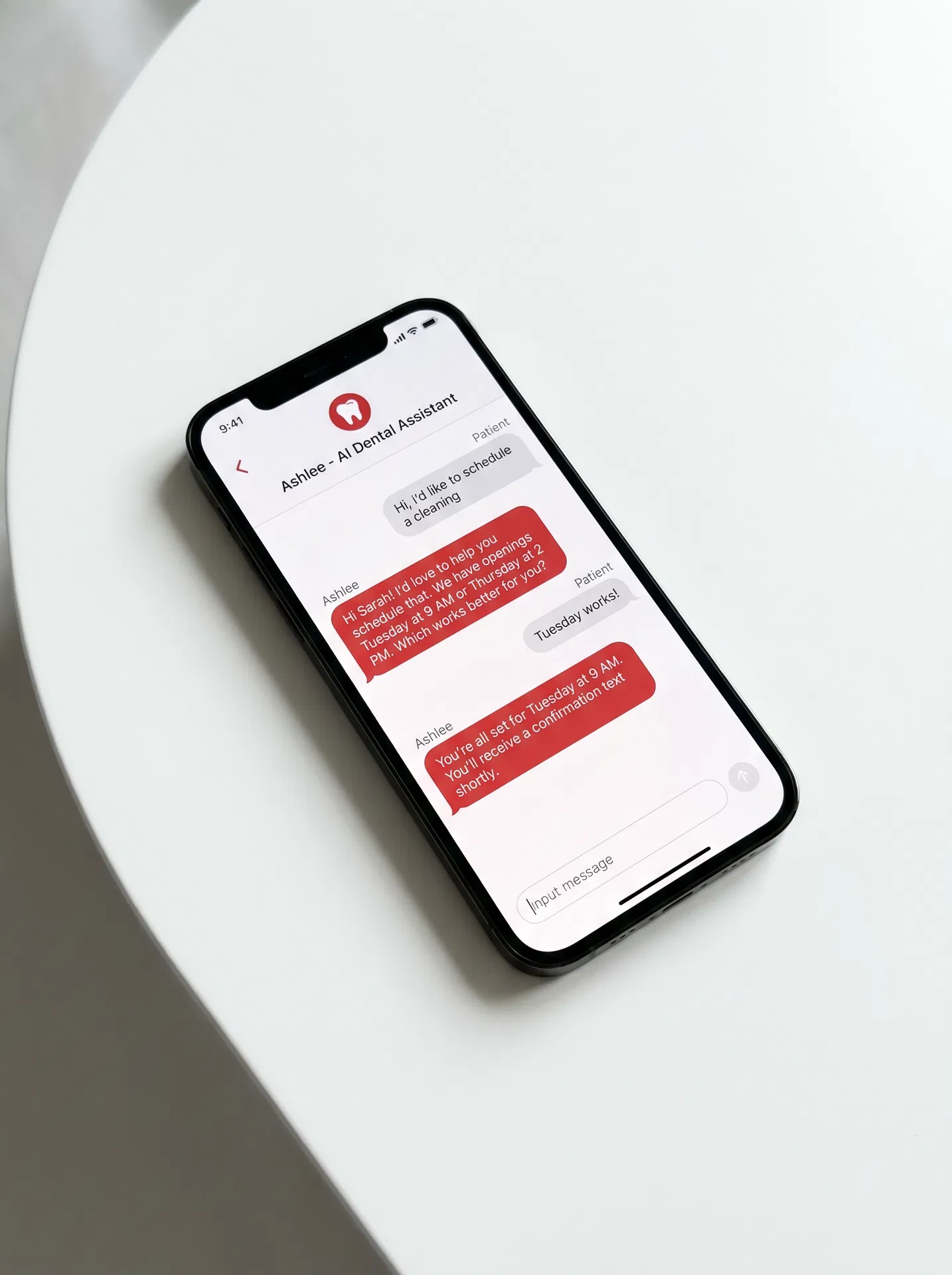Lucy AI caller answering a dental practice call